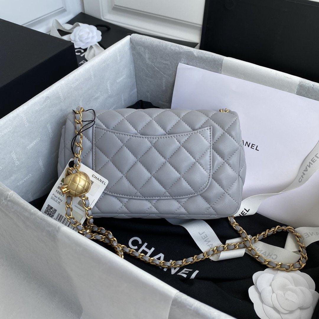 Chanel Pearl Crush Mini Flap Bag Gray