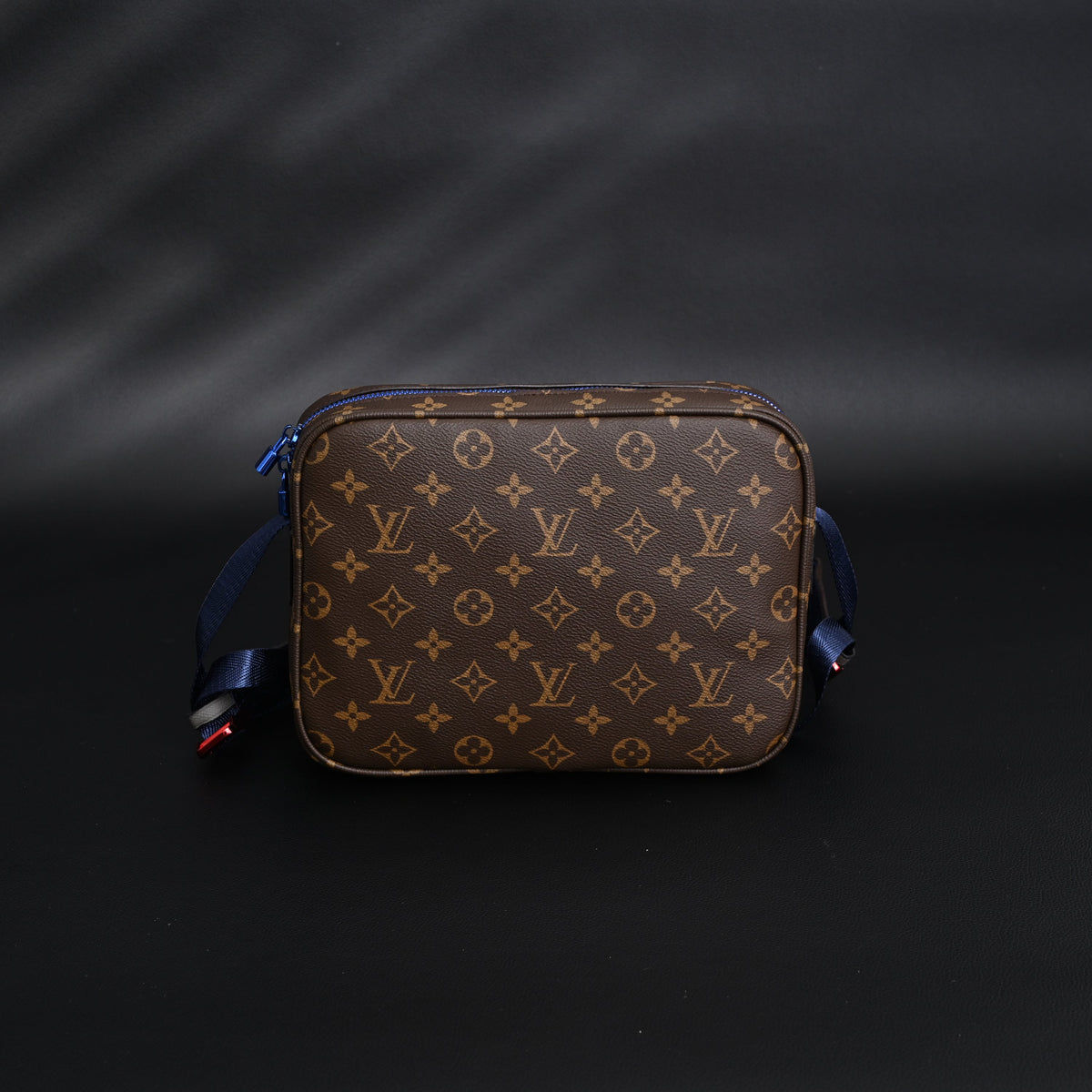 Louis Vuitton Trio Messenger Bag – Monogram Canvas with Blue Strap
