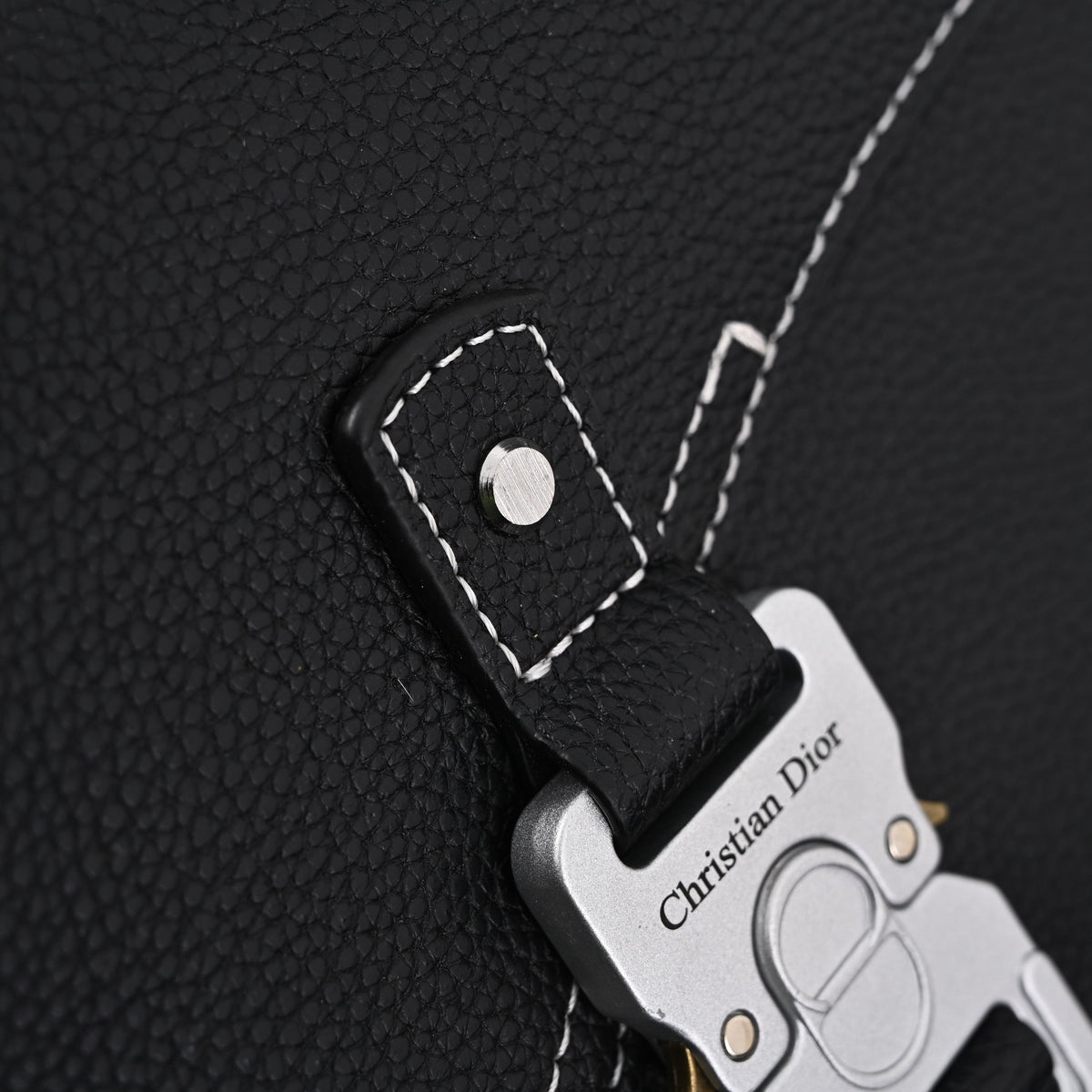 Dior Saddle Crossbody Bag – Black Grained Calfskin with Silver-Tone Hardware - Black with Silver-Tone Hardware