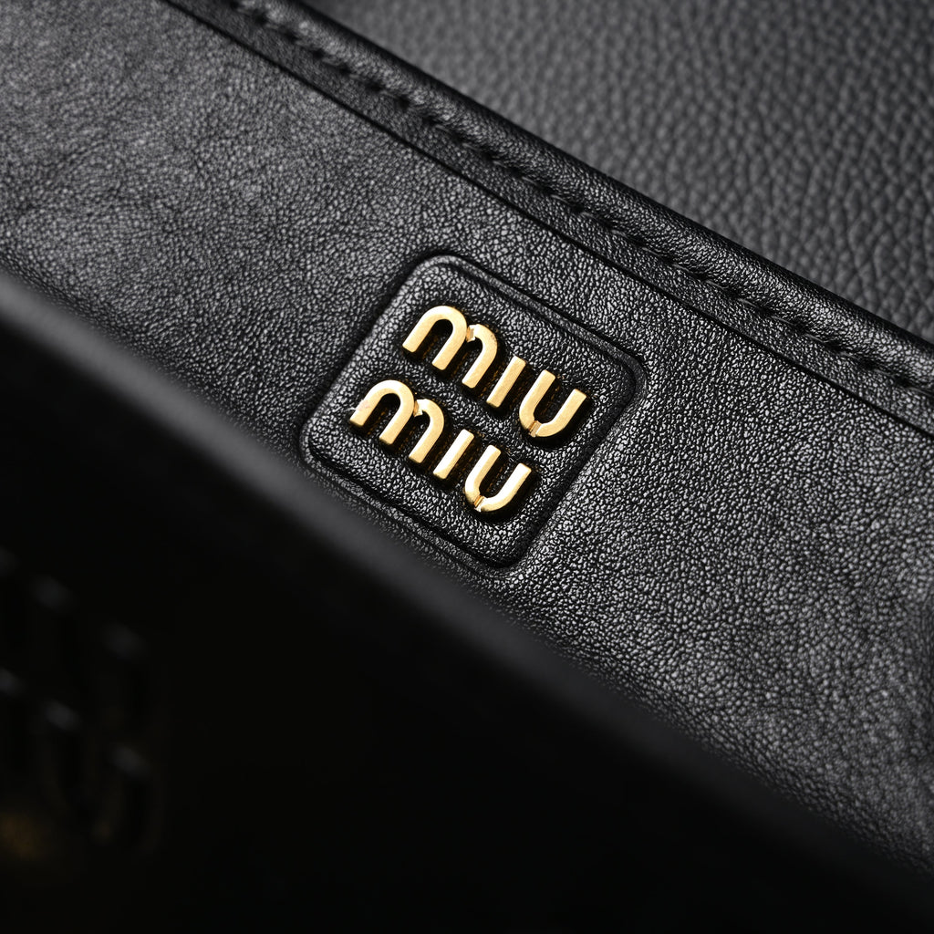 Miu Miu Leather Tote Bag – Classic Black