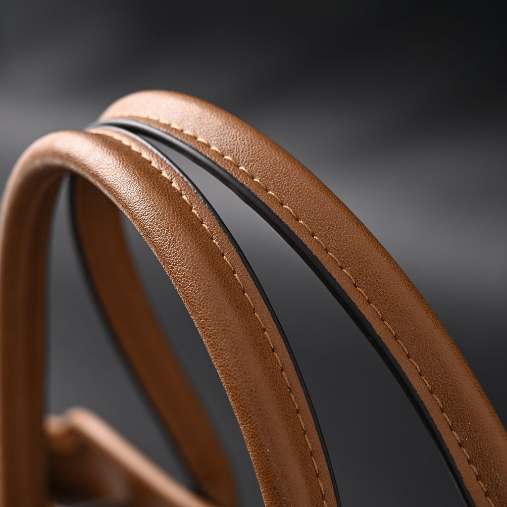 Miu Miu Leather Tote Bag – Elegant Caramel Brown