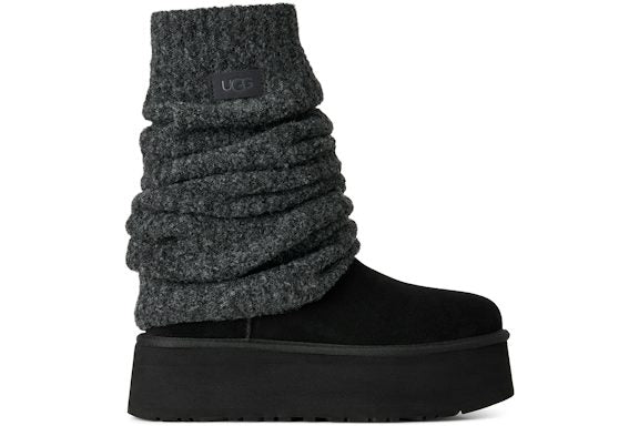 UGG Classic Mini Dipper Legwarmer Boot Black (Women's)