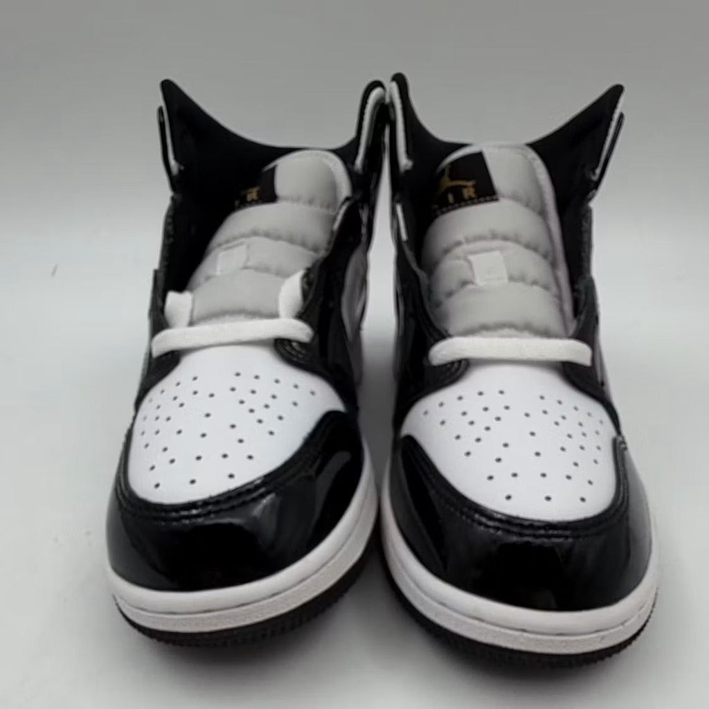 Used - Air Jordan 1 Mid Patent Black White Gold (GS) - US 5Y - detail 1