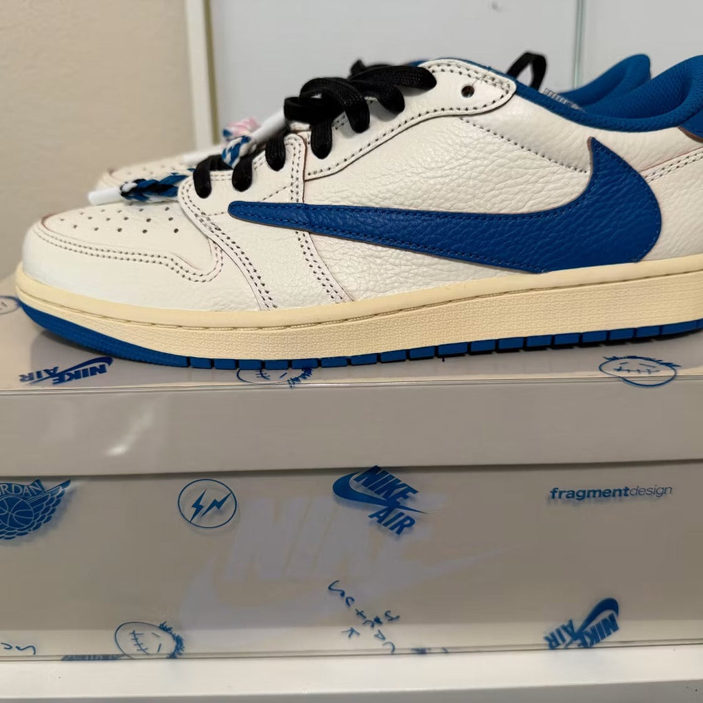 Air Jordan 1 Retro Low OG SP Fragment x Travis Scott Sail Military Blue - US M 10.5 - New - Other - detail 2