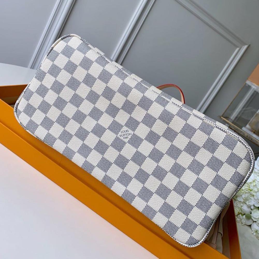 Louis Vuitton Neverfull MM Damier Azur Beige Tote Bag