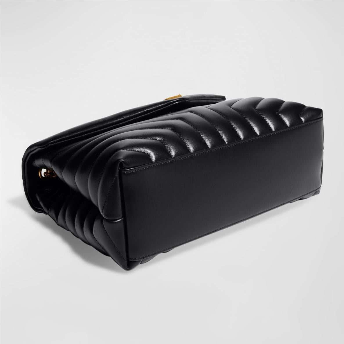 Saint Laurent Loulou Medium YSL Chain Shoulder Bag - Black