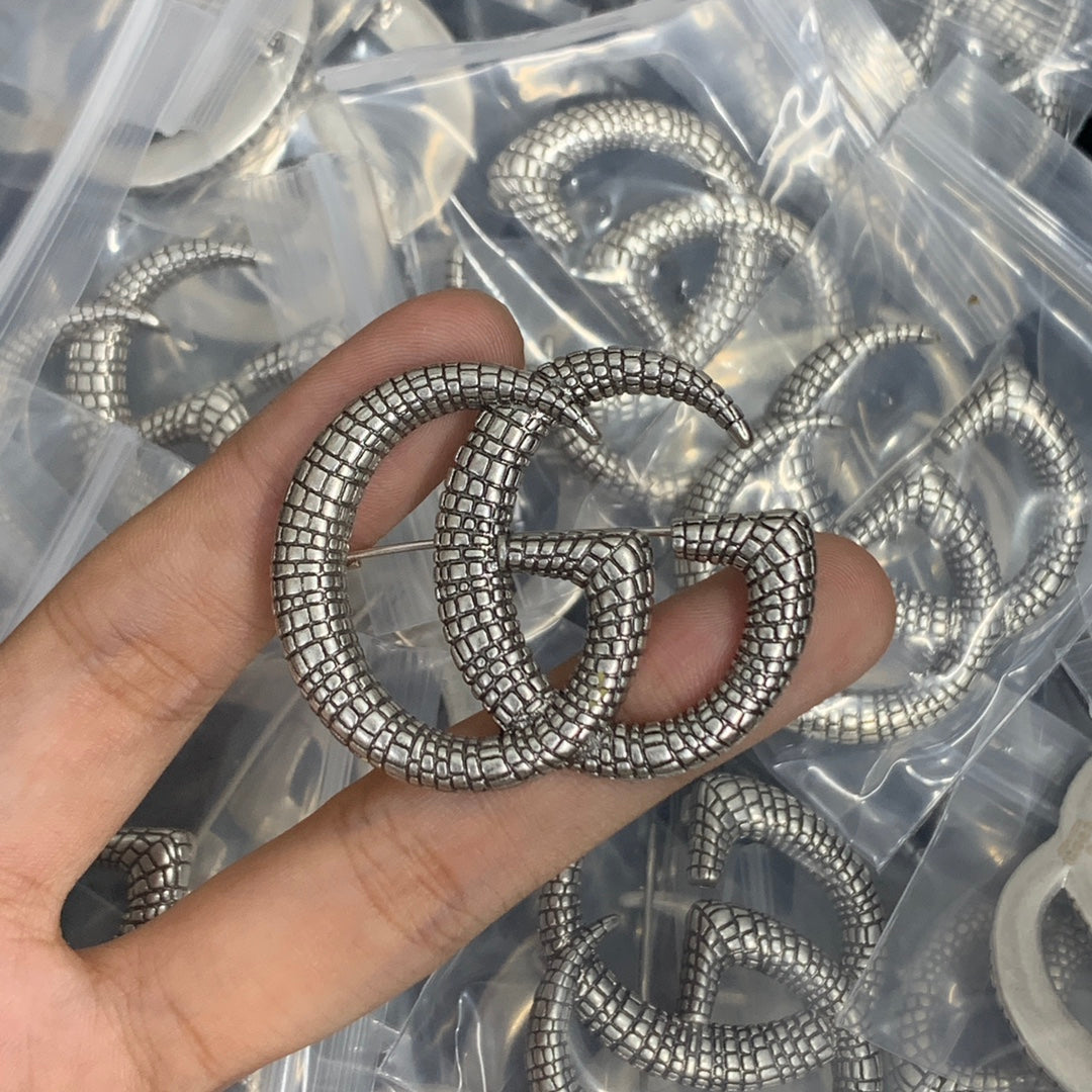 Gucci Brooch Silver 187261