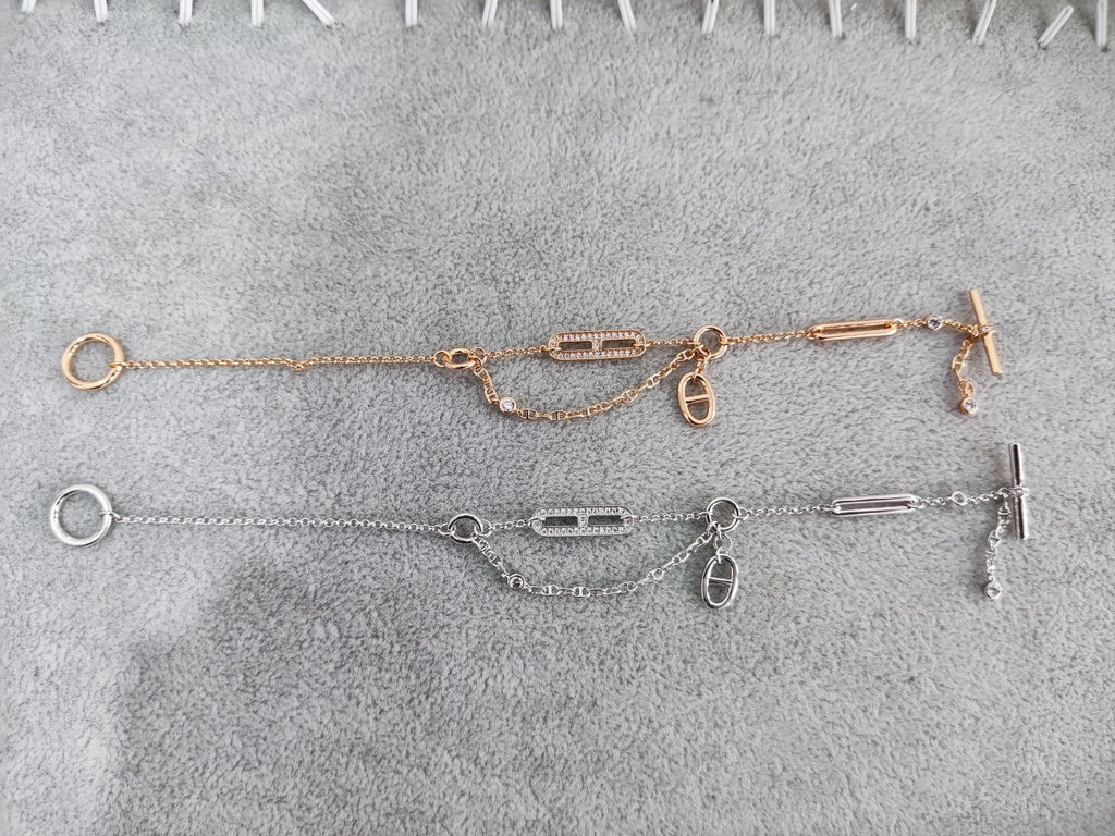 Hermes Farandole Pig Nose Full Diamond Bracelet
